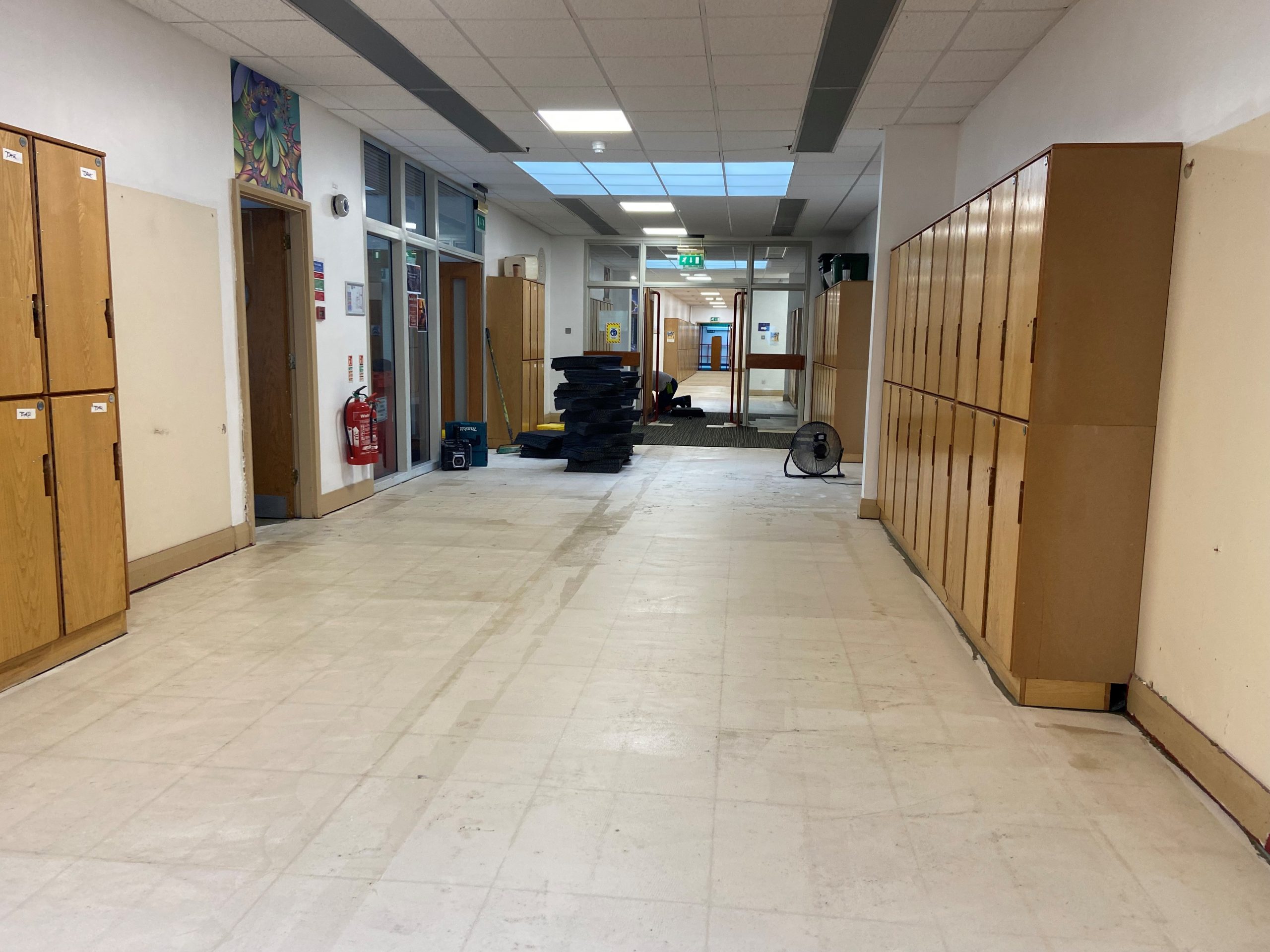 Trinity School, Croydon, Carpet tiles Floor Project